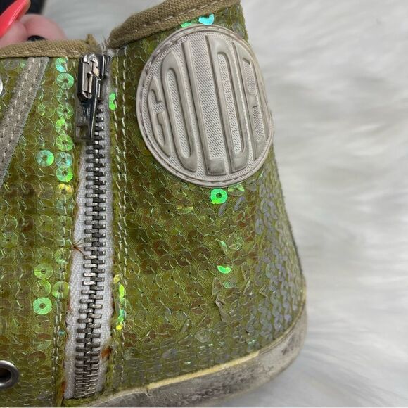 Golden Goose Deluxe Francy High Top Sequin Sneakers 37 - Picture 5 of 8